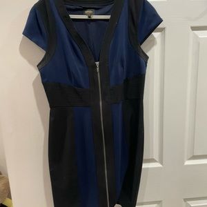 Front zipper bandage dress